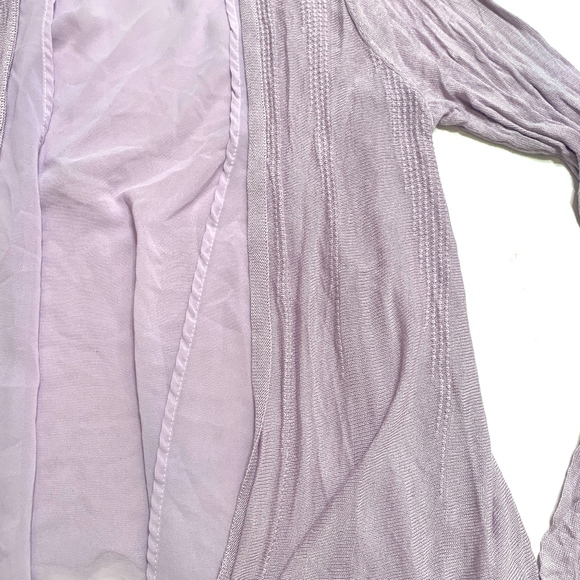 Simply Vera Wang Lavender Multi Layer Cardigan - Picture 2 of 7